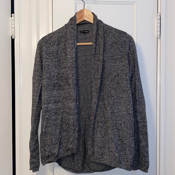 Express Gray Open Front Cardigan - S - Picture 1 of 5
